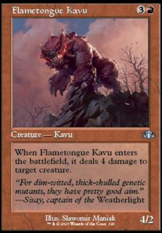 Flametongue Kavu (Retro Frame)