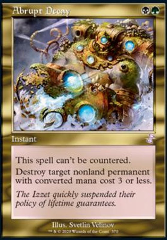 Abrupt Decay