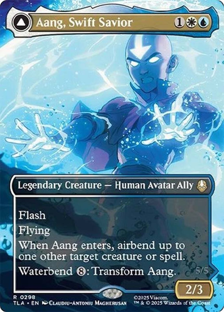 Aang, Swift Savior // Aang and La, Ocean's Fury (#298) (Foil)