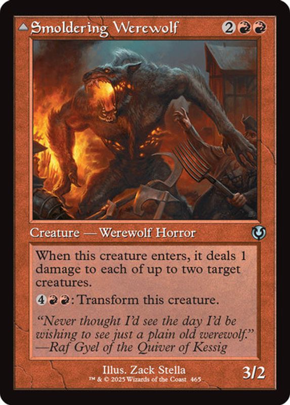 Smoldering Werewolf (Retro Frame) (Foil)