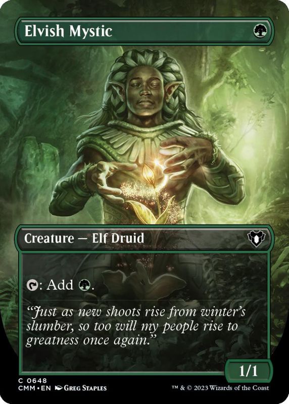 Elvish Mystic (Borderless) (foil)