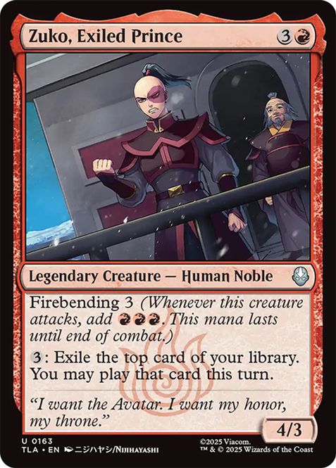 Hovedbilde Zuko, Exiled Prince