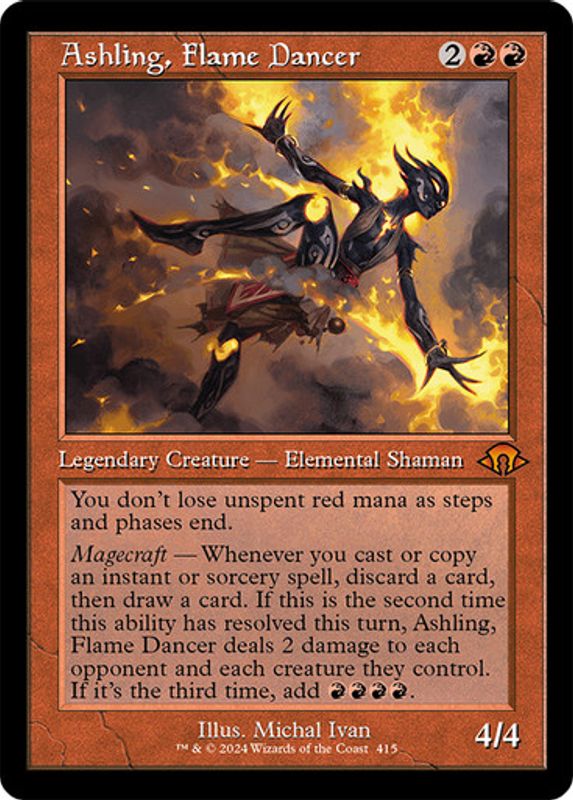 Ashling, Flame Dancer (Retro Frame) (Foil)