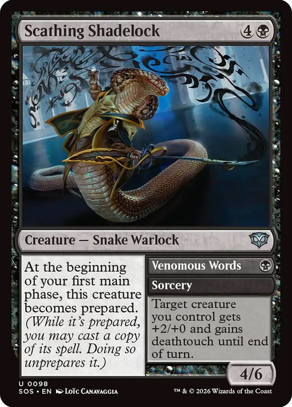 Scathing Shadelock // Venomous Words (Foil)