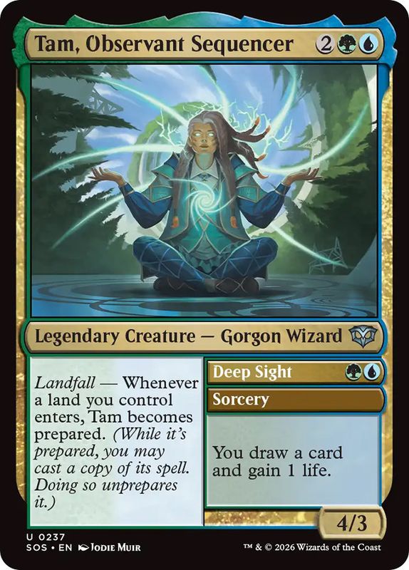 Tam, Observant Sequencer // Deep Sight (Foil)