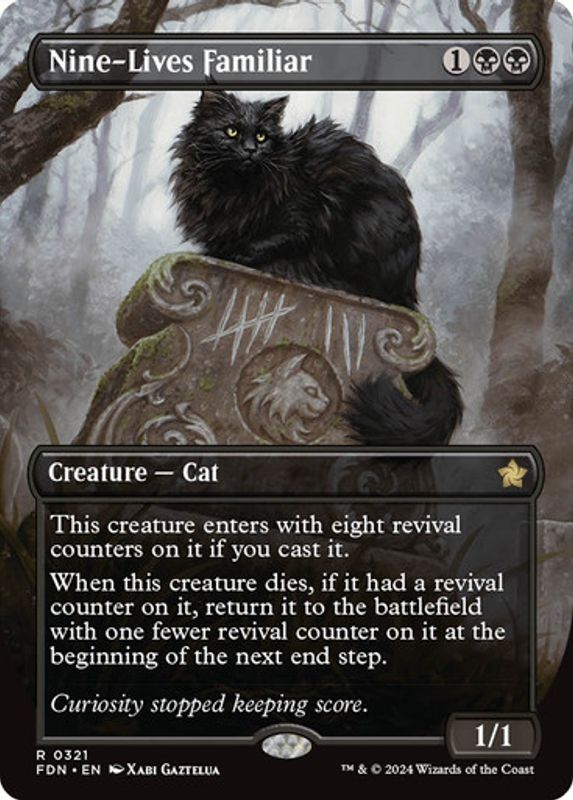 Nine-Lives Familiar (Borderless) (Foil)