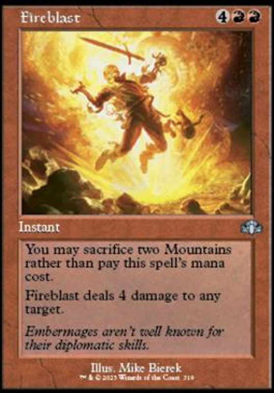 Fireblast (Retro Frame) (foil)