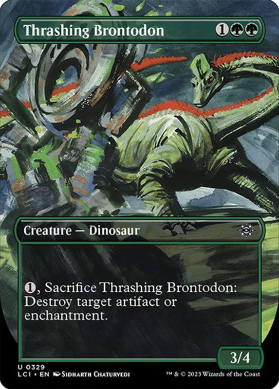 Thrashing Brontodon (Borderless) (Foil)